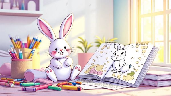 Explorez des templates de coloriages de lapin gratuits pour enfants