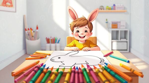 Explorez des templates de coloriages de lapin gratuits pour enfants